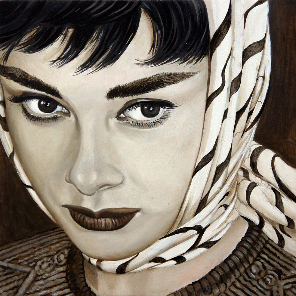 Audrey Hepburn portrait by Teresa Witz Terminal 5 Gallery