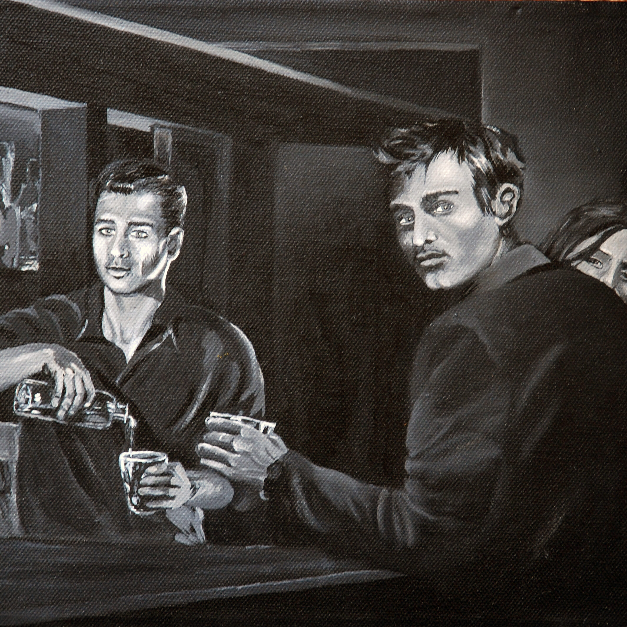 'Bar Scene 1' - oil on canvas